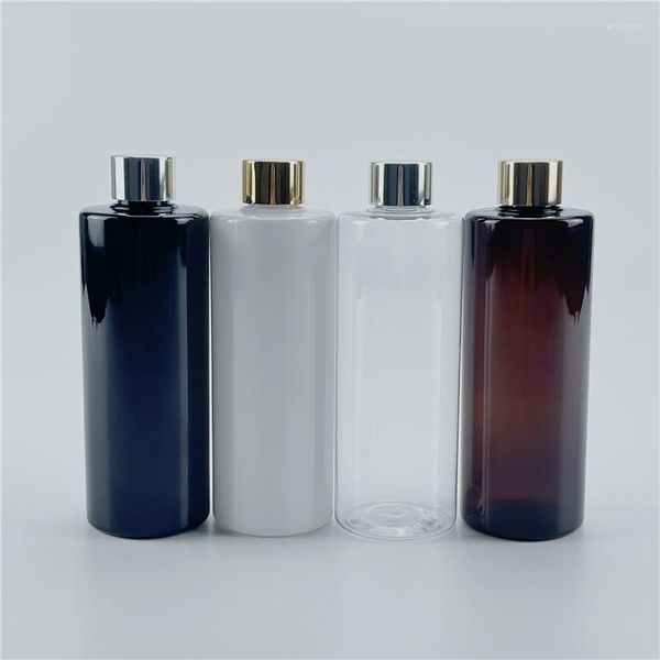 Botellas de almacenamiento 300ML X 20 Blanco Claro Negro Vacío Plástico Aluminio Tapón de rosca Botella Toner Cosméticos Envases PET Maquillaje Hidrosol