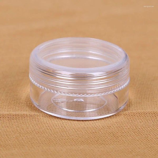 Bouteilles de rangement 300pcs 2G Échantillon de l'étain cosmétique vide Jars Crème en plastique Conteneurs d'emballage Affichage de maquillage Mini bouteille