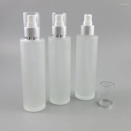 Bouteilles de rangement 300pcs / lot 150 ml bouteille en verre de gel avec pompe de lotion mame