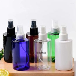 Bouteilles de rangement 300pcs / lot 250 ml Cosmetic Pet Plastic Pild 250cc Amber blanc noir bleu vert Parfum transparent