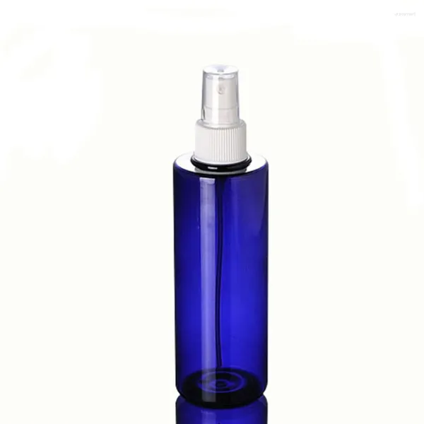 Bouteilles de stockage 300 pièces/lot 250ML, cosmétique vide en plastique PET 100CC bleu foncé, bouteille de pulvérisation rechargeable pour eau de soins de la peau