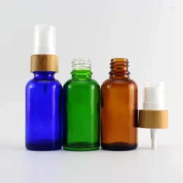 Bouteilles de rangement 30 ml 1oz Amber bleu vert cosmétique emballage en verre flotte de pulvérisation fine atomizer alcool alcool huiles essentielles parfum