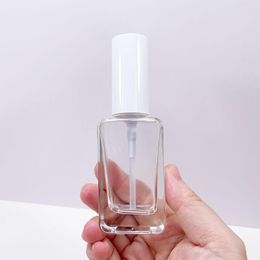 Opslagflessen 30 ml heldere vierkante glazen flessenpomp lotion vloeistof fundering essentie massageolie serum vulling huidverzorging