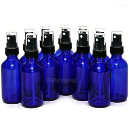 Bouteilles de rangement 30 ml Viper de pulvérisation en verre Amber Bleu Contain de cosmétique vide avec un échantillon de pompe à atomiseur de brume Perfume d'huile essentielle