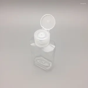 Bouteilles de rangement 30 ml mini animal de compagnie transparent avec des contenants de lotion de voyage à capuche flip top cosmétique Pot d'emballage