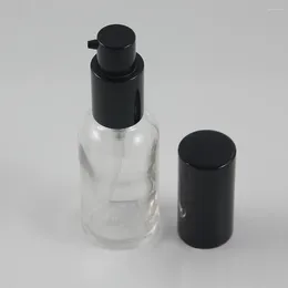 Bouteilles de rangement 30 ml d'huile d'olive verre en gros de bouteille transparente de maquillage de bouteille portable sérum
