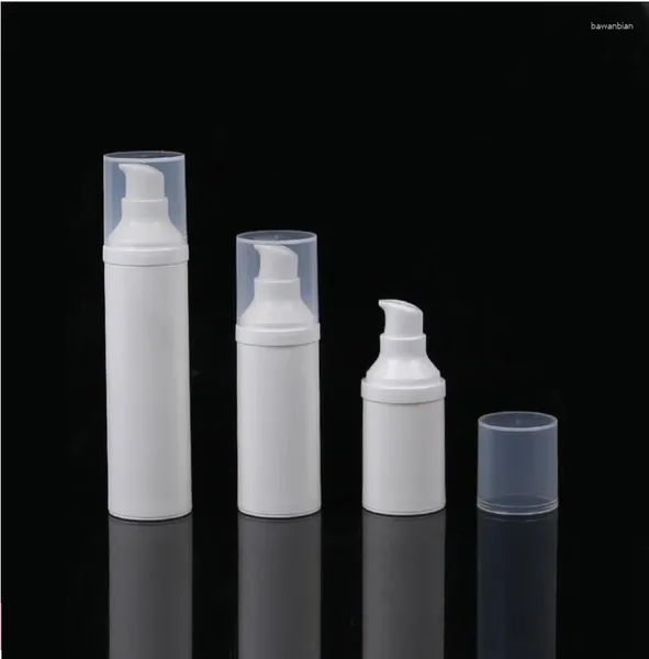 Bouteilles de rangement 30 ml de bouteille de pompe sans air blanche sérum / lotion / fondation de toner émulsion eau de toilette Essence de soins de la peau