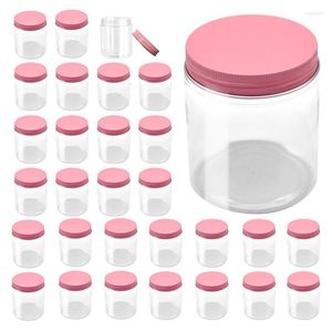 Opslagflessen 30 stc/lot 250 g 8oz plastic cosmetische pot helder serumfles goud wit roze aluminium dekselcontainers voor body boter lege potten