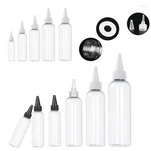 Opslagflessen 30 stks 10 ml/20 ml/30 ml/50 ml/100 ml Mini lege Pet Plastic lijm met schroefdeksels Squeezable Liquid Ink Oil Druppper