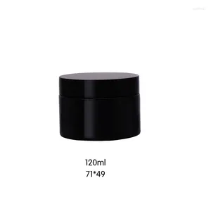Bouteilles de rangement 30pcs 120g Noir Cosmetic Plastic Plastic Crème pot Pot 4oz Lotion Continer Hand Body Facial Skin Soins Bouteille avec couvercle