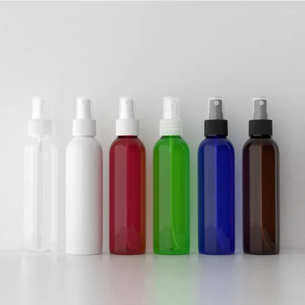 Bouteilles de rangement 30pcs 150 ml Spray vide pour parfums 150cc Contage clair pour animaux de compagnie avec pompe pulvérisateur Fine Mist Bottle Cosmetic Emballage