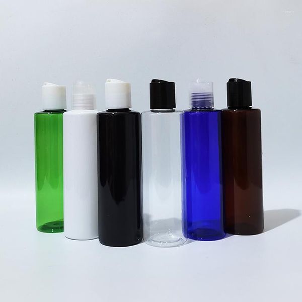 Botellas de almacenamiento 30 piezas 200 ml de plástico vacío con tapa de prensa tamaño de viaje botella de champú cosmético herramientas de cuidado de la piel personal