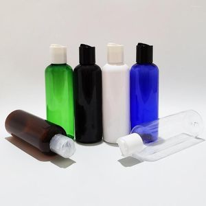 Bouteilles de rangement 30pcs 200 ml en plastique transparent / bleu / bouteille noire pour lotion de gel de douche de shampooing avec capuchon à disque rechargeable