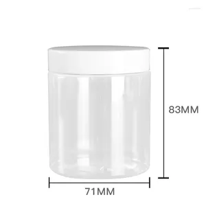 Bouteilles de rangement 30pcs 250g Poctes en plastique pour animaux de compagnie transparent avec couvercle en aluminium Cosmetic Masque Container Board Emballage de voyage