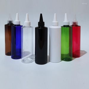 Opslagflessen 30 stks 250 ml leeg gekleurd cosmetische lotion plastic huisdier met twist bovenkap vloeistof verpakking container shampoo