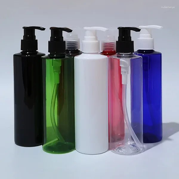 Bouteilles de rangement 30pcs 250 ml Pompe de distributeur vide Pompe en plastique coloré Conteneur cosmétique avec lotion pour le gel de douche de shampooing