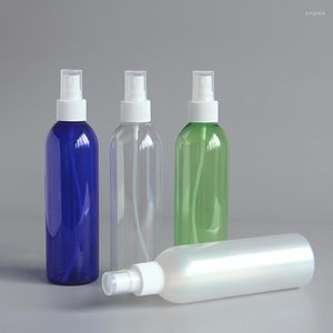Bouteilles de rangement 30pcs 250 ml Spray vide pour les parfums 250cc Pet Clear Blue Pearl Bottle avec pompe pulvérisateur Fine Mist