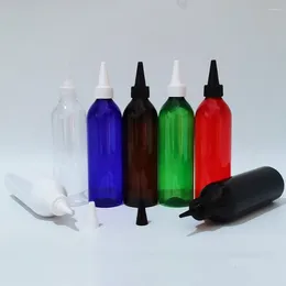 Bouteilles de stockage 30 pièces 250ml vide Transparent PET Lotion conteneur avec bouchon pointu liquide en plastique voyage taille bouteille