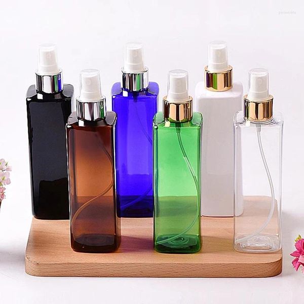 Bouteilles de rangement 30pcs 250 ml Spray en or vide pour les parfums Récipient transparent pour animaux de compagnie avec pompe pulvérisateur fine bouteille de bouteille cosmétique emballage