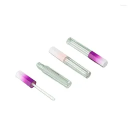 Bouteilles de stockage 30pcs 50pcs 5ml brillant à lèvres conteneur vide dégradé rose violet couvercle clair six côtés maquillage emballagebouteille rechargeable lipgloss