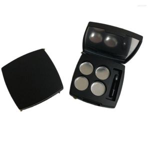 Opslagflessen 30 stks High Class Classic Black Eyeshadow Compact Plaat 4 Grids Cosmetische lippenstift Blusher Box Lege wenkbrauwpoedercontainer