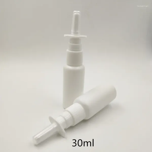 Bouteilles de stockage 30 pièces/lot 30ml /30cc/1oz, pompe nasale vide en plastique, bouteille de pulvérisation, nez de brume