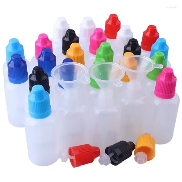 Bouteilles de stockage 30 pièces PE compte-gouttes flacon gouttes pour les yeux flacon en plastique 3 ml 5 ml 10 ml 15 ml 20 ml 30 ml 50 ml 60 ml 100 ml 120 ml pot d'huile essentielle