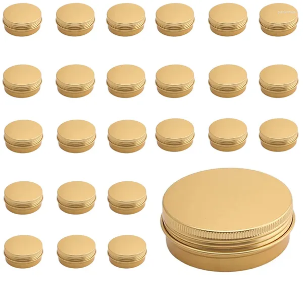 Bouteilles de rangement 30 pcs de lèvres rondes rond en aluminium Rempillable Échantillon cosmétique avec couvercle de vis