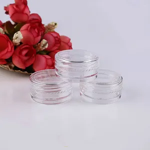 Bouteilles de stockage 30 pièces minuscules pots de tamis cosmétique Pot boîte Nail Art perle maquillage crème récipient en plastique rond rechargeable