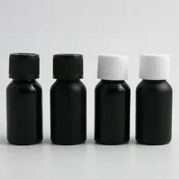 Bouteilles de rangement 360 x 15 ml d'huile essentielle Voyage grosée / bouteille en verre noir lisse avec bouchon en plastique pour pipette réactif liquide cosmétique