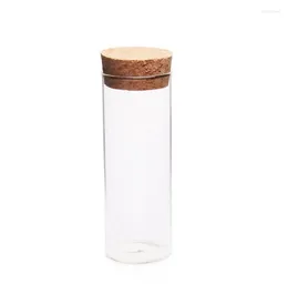 Bouteilles de rangement 360pcs / lot 40 ml de verre en verre transparent en verre droit avec bouteille de récipient cosmestique vide de liège en liège 40cc