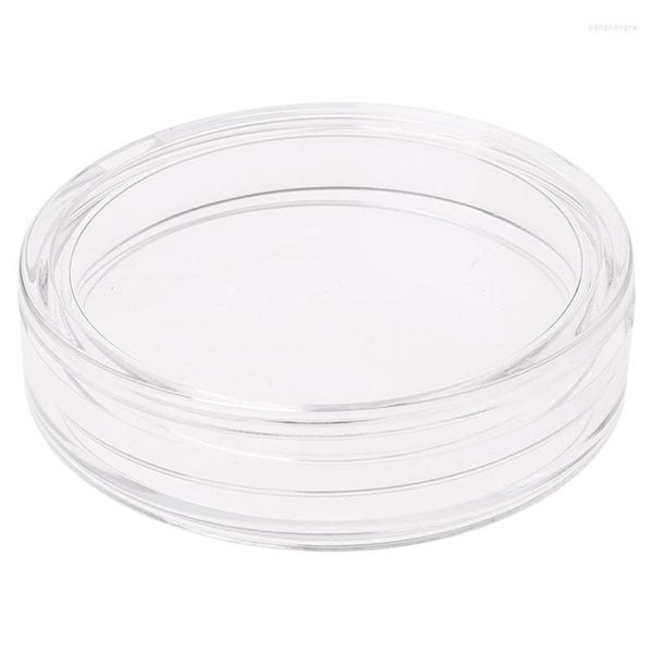 Bouteilles de stockage 38,6 mm Clear Round Acrylic Coin Box Holder Case For Silver 2 Oz