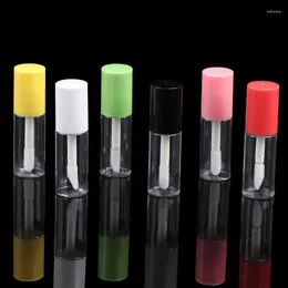 Botellas de almacenamiento 3 ml 10pcs/lote tubo de brillo de labios vacío bricolaje plástico elegante recipiente de lápiz labial líquido botella redonda de brillo de labios