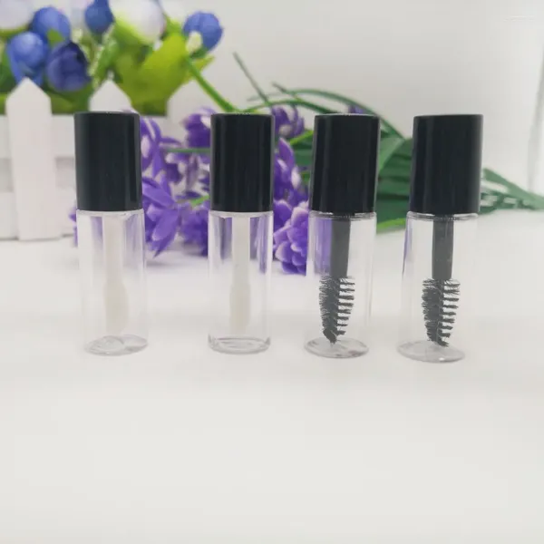 Botellas de almacenamiento 3ml 27pcsmini plástico transparente brillo de labios tubo vacío muestra cosmética brillo de labios contenedor de rímel