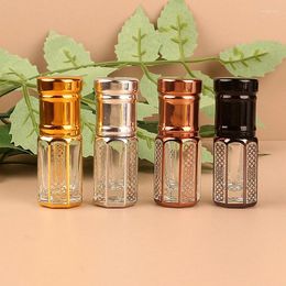 Bouteilles de rangement 3 ml d'huile essentielle Applicateur Roll-on Sampon Verre Portable Perfuge Perfuge Rechargeable