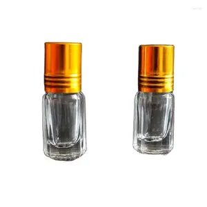 Botellas de almacenamiento 3ML6ML 40 unids / lote Botella recargable cosmética de vidrio vacío Pequeño contenedor de aceite esencial Frasco de perfume de emulsión portátil