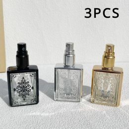 Bouteilles de rangement 3pc 15 ml luxe de haute qualité Perfume pulvérisation floute en verre vide Parfum atomiseur de voyage