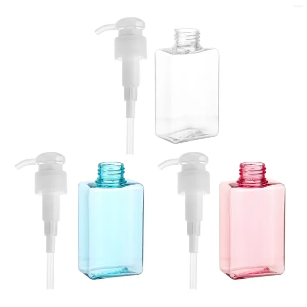 Botellas de almacenamiento 3pcs 100 ml Dispensador de bomba vacía Botella recargable para productos de limpieza de aceites esenciales Lociones