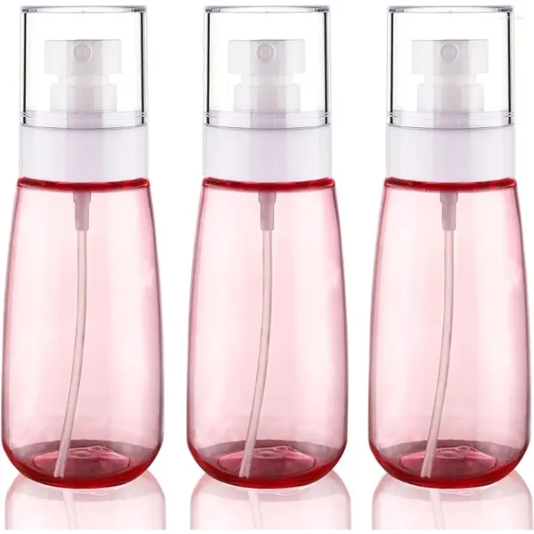 Bouteilles de stockage 3 pièces 30/60/100ML taille de voyage bouteille de pulvérisation à brume Fine conteneurs rechargeables pour parfums huiles essentielles Toners eau de Rose