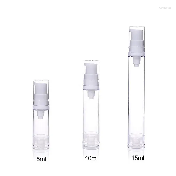 Bouteilles de rangement 3pcs 5 ml 10ml 15 ml bouteille de vide têtes blanches pour le parfum de lotion Fondation d'huile essentielle Toner liquide