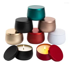 Opslagflessen 3 stks kaarsen blikken aluminium ronde doos met deksel voor theecontainers lege jar pot navulbare crème cosmetische container