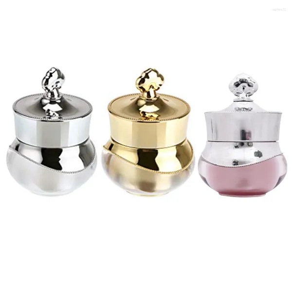 Bouteilles de stockage 3pcs conteneur de pot vide 5g large bouche distributeur de lotion bouteille de maquillage de voyage avec bouchon à vis pour ongles gemmes perles bijoux