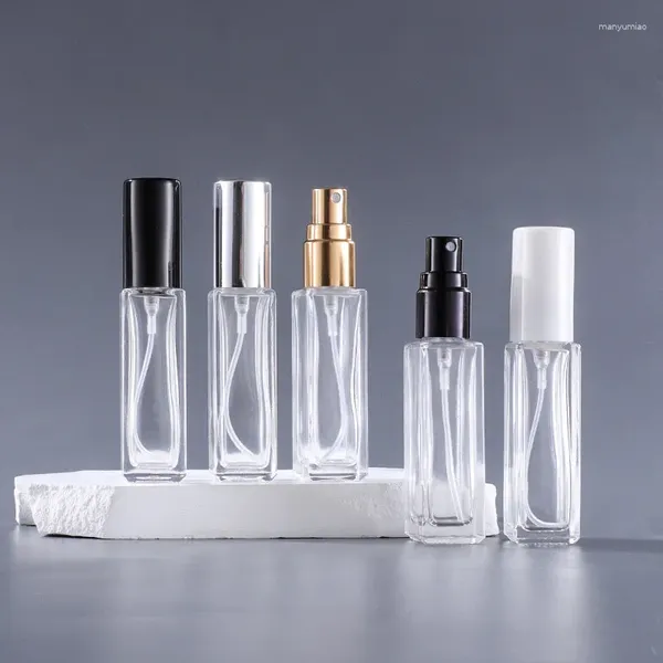Botellas de almacenamiento 3pcs/paquete 3 ml/8 ml de perfume cuadrado botella de spray recargable