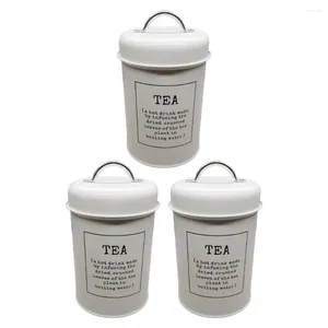 Bouteilles de rangement 3 pcs pot de thé étanche à l'air haute capacité de préservation de surface lisse de la surface dure à décolorer
