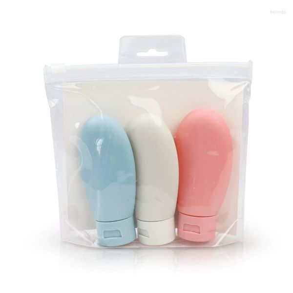 Garrafas de armazenamento 3 pçs viagem recarregável cosméticos mini recipiente vazio skincare chuveiro gel shampoo frascos ferramentas portátil extrusão engarrafamento