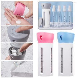 Opslagflessen 4 in 1 lege container make-uppotten lotion cosmetische fles mini-reiziger verpakkingsset plastic shampoodoos