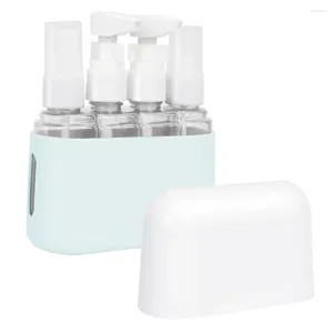 Bouteilles de rangement 4 en 1 SkyCase Shampoo Bottle Travelt Continers pour articles de toilettes Liquides de lotion à l'épreuve de fuite Plastic rechargeable