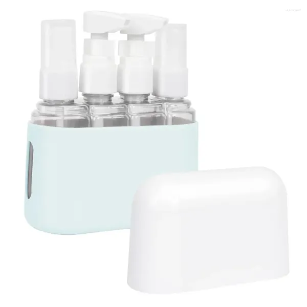 Bouteilles de rangement 4 en 1 SkyCase Shampoo Bottle Travelt Continers pour articles de toilettes Liquides de lotion à l'épreuve de fuite Plastic rechargeable