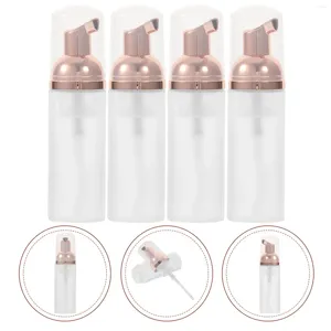 Botellas de almacenamiento 4 PCS Botella de burbuja Presionando Contenedores de espuma Viaje Líquido Sub Mini Plástico Conveniente Pequeño Champú