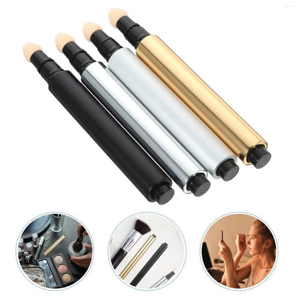 Botellas de almacenamiento 4 PCS Corrector Press Pen Travel Nail Gel Polaco Círculos oscuros Aluminio Pequeño BB Cream Tube